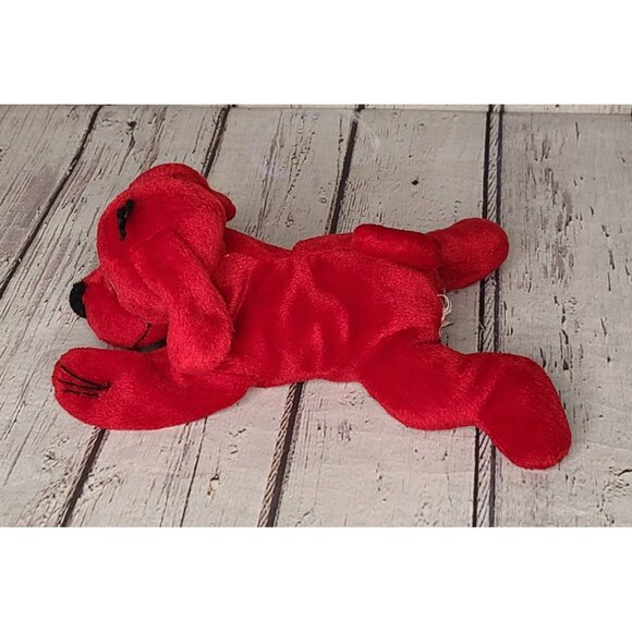 8" 1997 Vintage Clifford The Big Red Dog Beanbag Plush Toy Scholastic Sidekicks - Picture 2 of 3